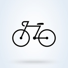 bicycle, bike Simple vector modern icon design illustration.