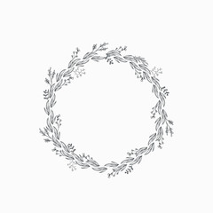 Floral Leaf Border Frame Decorative Flowers Wedding