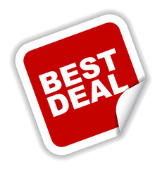 red vector banner best deal