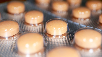 Close up the Orange Drug & Pills