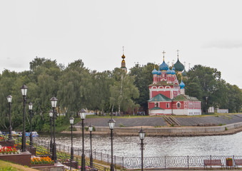 Uglich. Yaroslavl region. Uglich hydroelectric power station.