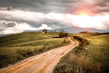 Zelfklevend behang Toscane Mood fall photo of Tuscany and free space for your decoration 