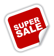 red vector banner super sale