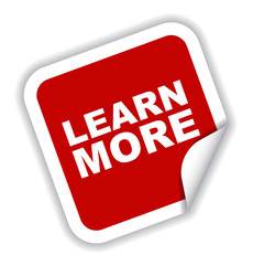 red vector banner learn more