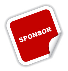red vector banner sponsor