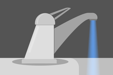 Faucet, kitchen and bathroom tap. Water tool.