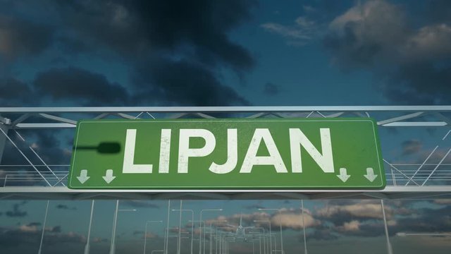 the plane landing in Lipjan kosovo
