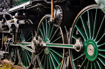 Dampflokomotive Gestänge Räder Antrieb Nahaufnahme Technik Nostalgie Vintage Königlich bayrische...