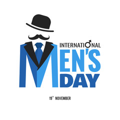 Vector illustration on the theme International Men's Day. For a poster or banner and greeting card.