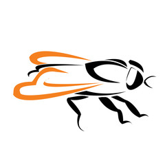 flies logo vector background bug