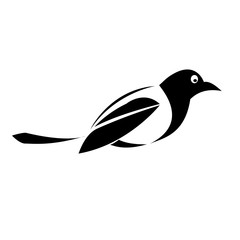 bird logo beautiful black shape