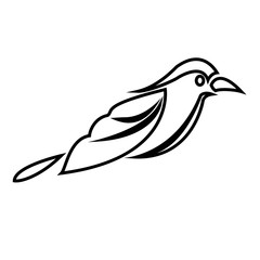bird logo beautiful black shape