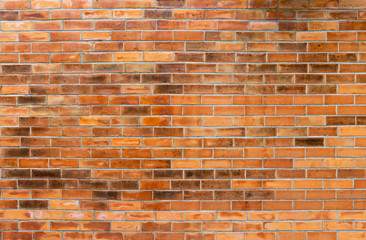 Beautiful red brick wall background, construction concept, blank brick wall pattern background