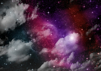 galaxy in a free space. 3D rendering