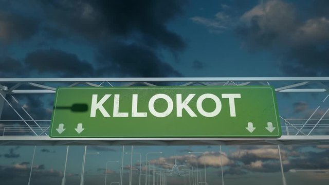 the plane landing in Kllokot kosovo