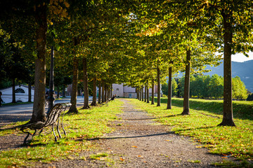 Passeggiata sulle mura storiche di Lucca, toscana