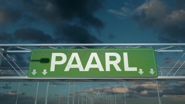 the plane landing in Paarl south africa