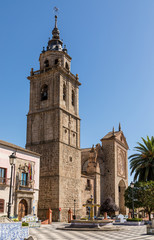 Buildings of the main square of Talavera de la Reina known as square of bread, province of Toledo, Spain.