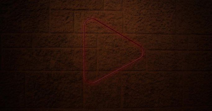 Arrow neon sign on brick wall 4k