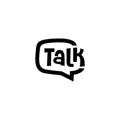 talk chat bubble logo vector icon illustration