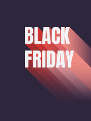 Black Friday sale vector banner poster template with retro vintage style typography. Discounts, special offers, deals promotion and advertising.
