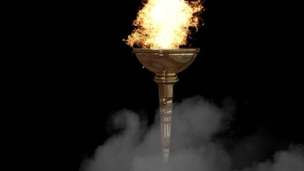 Gold torch and smoke