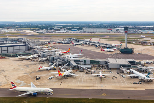 London Heathrow Airport LHR Terminal 3 Aerial Photo