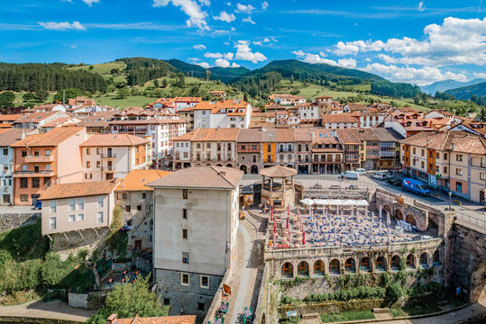 Potes town in Santander, Cantabria, Spain.