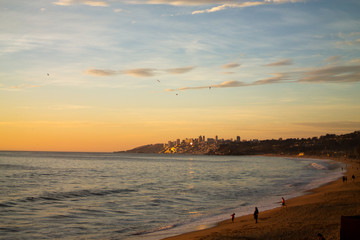 sunset at the beach