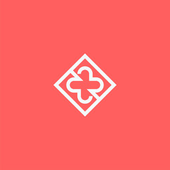 Obraz premium Cross plus medical health logo design icon vector template
