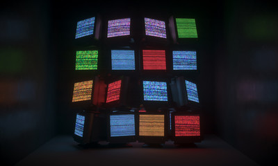 Old-fashioned personal computer in retro 80s style. 3d render