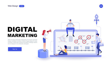 Concept for business marketing ,analysis and brainstorm, teamwork, creative innovation, consulting and project management strategy.Vector illustration.