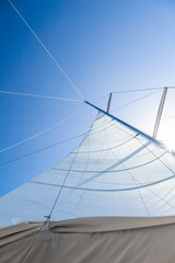 Sailing boat sails background
