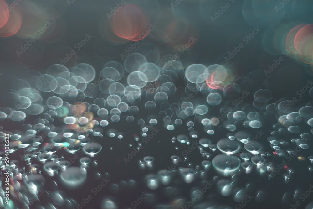 Poster beautiful light bokeh on a white and darkness background.