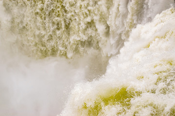 View of Iguazu fall, a magnificent waterfall in Brazil and Argentina