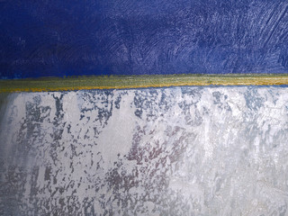 Hand draw oil painting blue and white abstract background and texture.