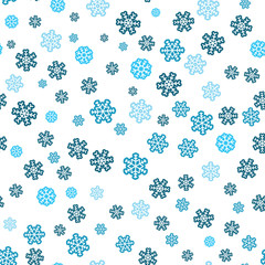 Snowflake seamless pattern. Snow on white background. Abstract wallpaper, wrapping decoration. Symbol winter, Merry Christmas holiday, Happy New Year celebration Vector illustration.