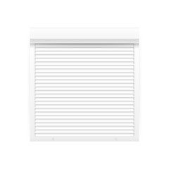 Roll up shutter on white backgroun. vector illustration.