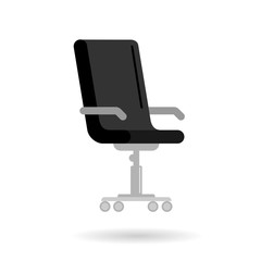 Office chair with shadow. Vector graphic illustration on white background.