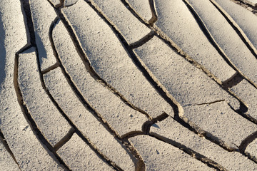 Dried mud at Mesquite Dunes at Death Valley national Park, CA, USA