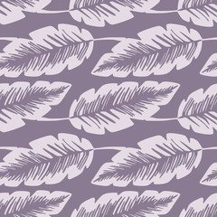 Fototapeta na wymiar Abstract leaves seamless pattern. Exotic plant. Tropical pattern, palm leaf