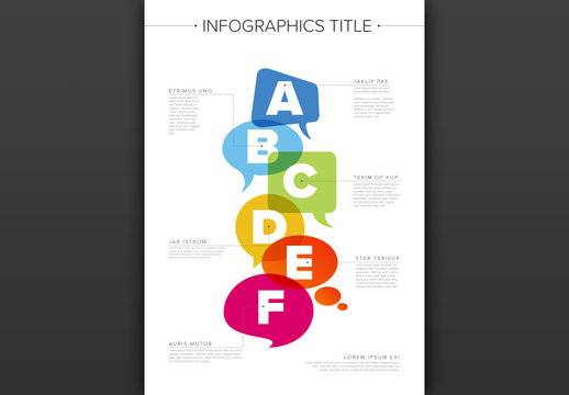 Info Chart Layout with Speech Bubbles
