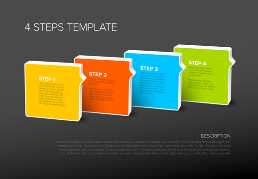 Four Steps Info Chart Layout