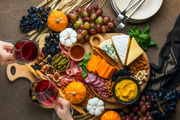 Autumn party easy snack board