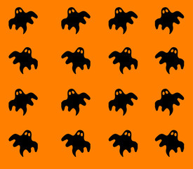 set of halloween ghost pattern