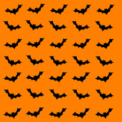 set of halloween bat pattern