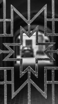 Ornament on a metal gates