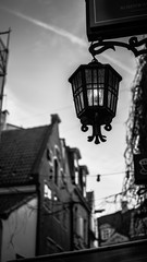 Fototapeta na wymiar Street lamp in Riga old town
