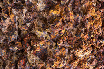 The area is red orange stone.