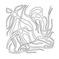 Neuron cells. Vector simple design illustartion.